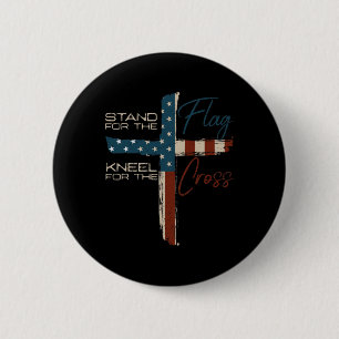 Amerikanischer Pitbull Terrier USA-Flagge Patrioti Button