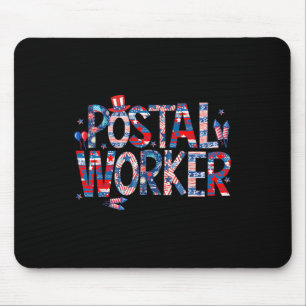 Amerikanischer Postmitarbeiter USA-Flagge Briefträ Mousepad