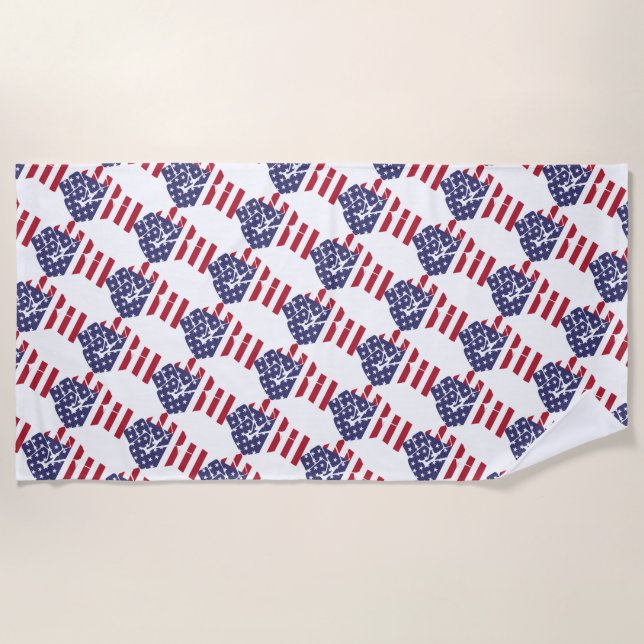 amerikanischer Power Strandtuch (Vorderseite)