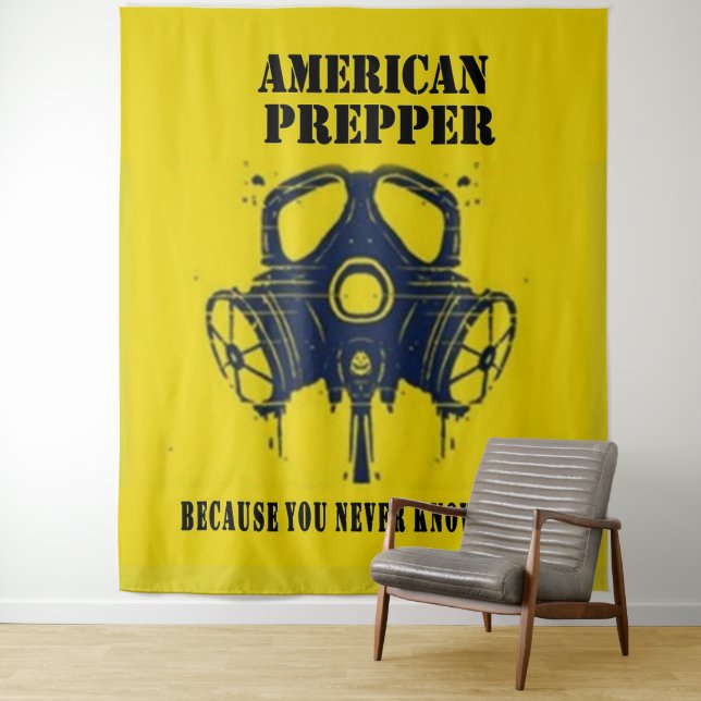 AMERIKANISCHER PRÄPPER WANDTEPPICH (Beispiel)
