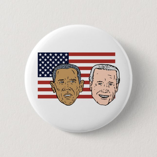 Amerikanischer Präsident Barack und VP Joe Biden Button (Vorderseite)