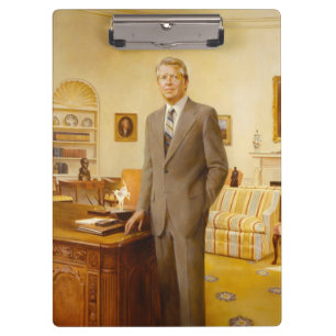 Amerikanischer Präsident James Earl Carter Oval Of Klemmbrett