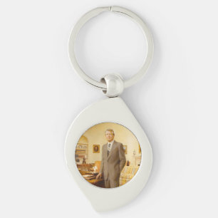 Amerikanischer Präsident James Earl Carter Oval Of Schlüsselanhänger