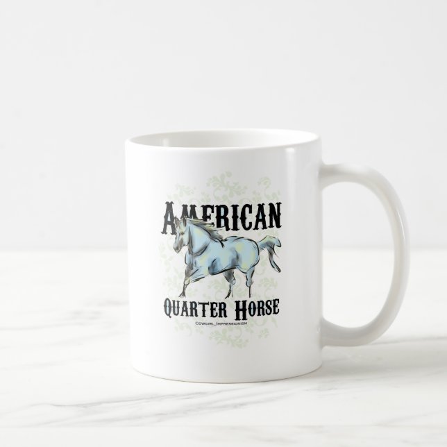 Amerikanischer Quarterhorse Kaffeetasse (Rechts)