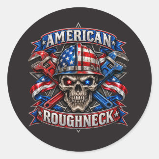 AMERIKANISCHER RABAUKEN RUNDER AUFKLEBER