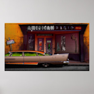 amerikanischer Radio Poster