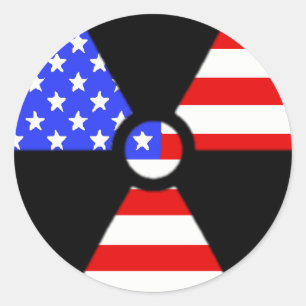 Amerikanischer Radiologieaufkleber Runder Aufkleber