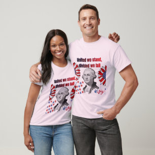 Amerikanischer revolutionärer Wahlspruch blassrosa T-Shirt