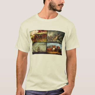 Amerikanischer Revolutionärs-Kriegscollage T-Shirt