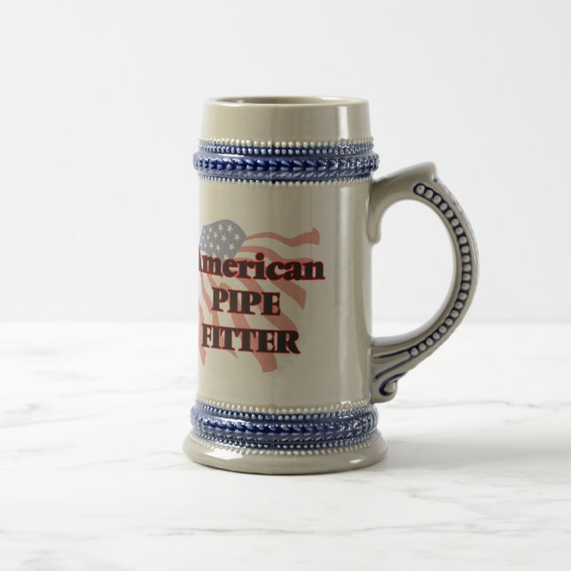 Amerikanischer Rohrleger Bierglas (Rechts)