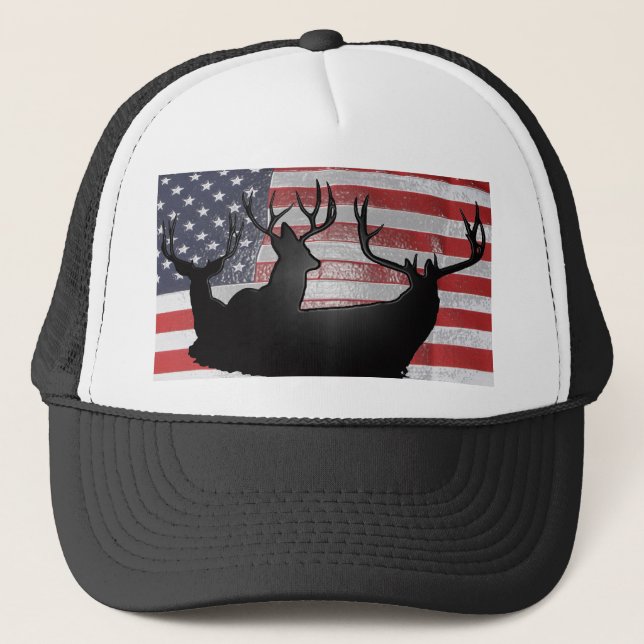 Amerikanischer Rotwildjäger Truckerkappe (Vorderseite)