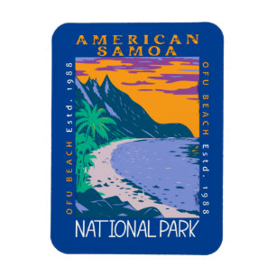 Amerikanischer Samoa-Nationalpark Ofu Strand gestö Magnet