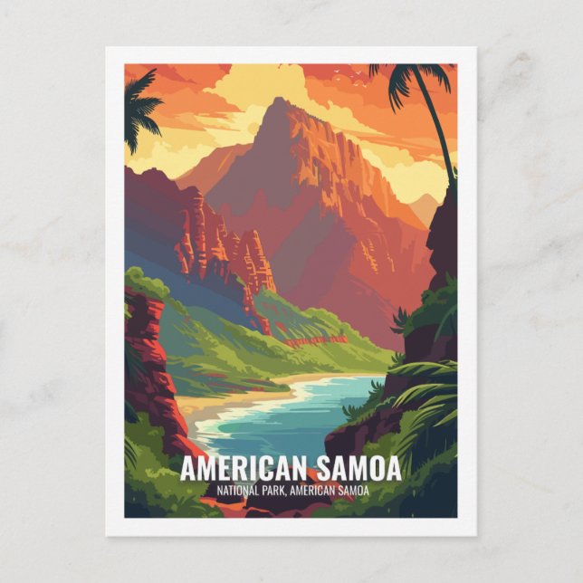 Amerikanischer Samoa Nationalpark USA Nationalpark Postkarte (Vorderseite)