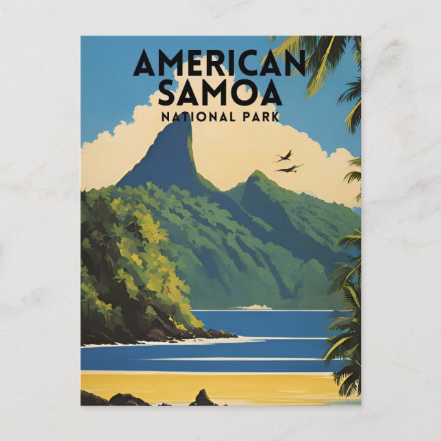 Amerikanischer Samoa-Nationalpark Vintag Postkarte (Vorderseite)