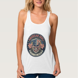 Amerikanischer Schädel Patriotischer Patriotischer Tank Top