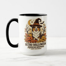 Amerikanischer Schäferhund Halloween Retro Hundeli