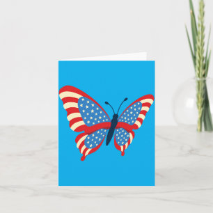 Amerikanischer Schmetterling mit Flagge USA Patrio Karte