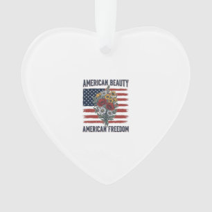 Amerikanischer Schönheitsfreiheit Blumenflagge Ornament