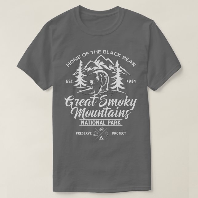 Amerikanischer Schwarzbär Smoky Mountain 1 T-Shirt (Design vorne)