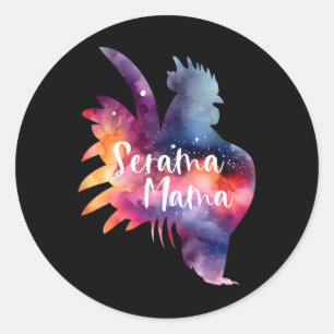 Amerikanischer Serama Mama Show Huhn Henne Hahn Kl Runder Aufkleber