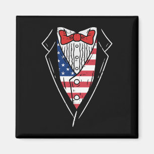 Amerikanischer Smoking-Anzug Lustiger 4. Juli Patr Magnet