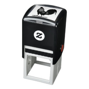 Amerikanischer Spielhahn BB Schwarz Rot Permastempel