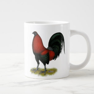 Amerikanischer Spielhahn Schwarz Rot Jumbo-Tasse