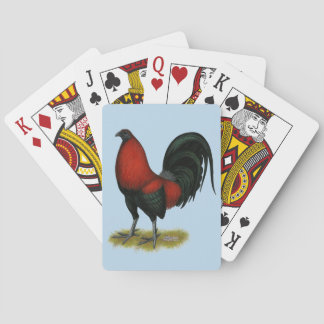 Amerikanischer Spielhahn Schwarz Rot Spielkarten