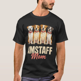 Amerikanischer Staffordshire-Mama-Tierliebhaber-We T-Shirt