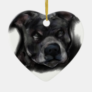 Amerikanischer Staffordshire Terrier Keramikornament