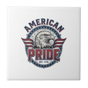 Amerikanischer Stolz Adler Vintage Patriotisches D Fliese