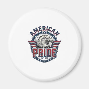 Amerikanischer Stolz Adler Vintage Patriotisches D Magnet