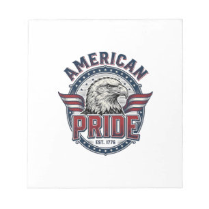 Amerikanischer Stolz Adler Vintage Patriotisches D Notizblock