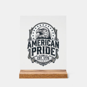 Amerikanischer Stolz Adler Vintage Patriotisches S Acrylschild