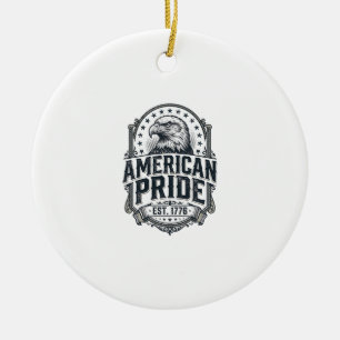 Amerikanischer Stolz Adler Vintage Patriotisches S Keramik Ornament