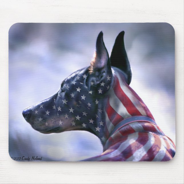Amerikanischer Stolz-Dobermann Mousepad (Vorne)