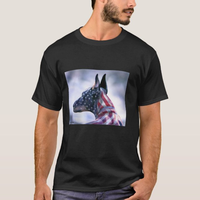Amerikanischer Stolz-Dobermann T-Shirt (Vorderseite)