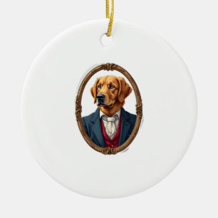 Amerikanischer Stolz Golden Retriever Vintage-Shir Keramik Ornament