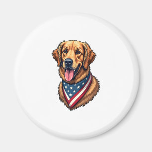 Amerikanischer Stolz Golden Retriever Vintage-Shir Magnet