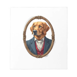 Amerikanischer Stolz Golden Retriever Vintage-Shir Notizblock