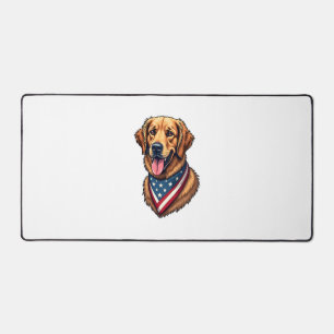 Amerikanischer Stolz Golden Retriever Vintage-Shir Schreibtischunterlage