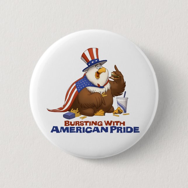 Amerikanischer Stolz-Knopf Button (Vorderseite)