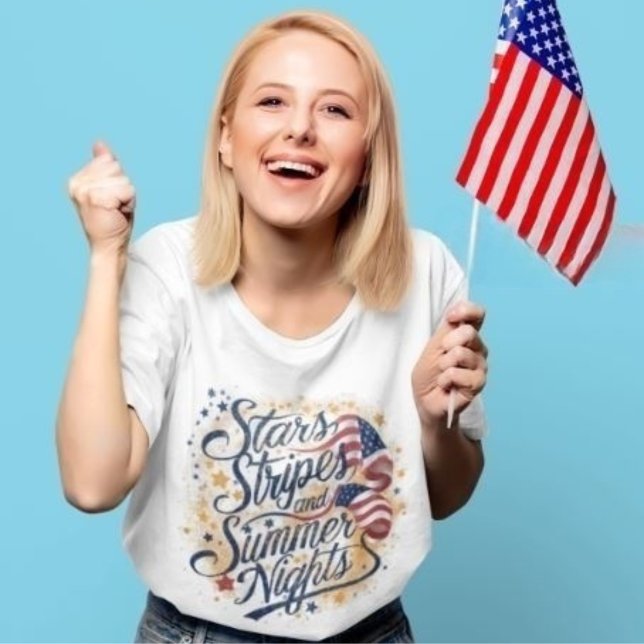 Amerikanischer Stolz: Sterne, Streifen und Sommera T-Shirt (Von Creator hochgeladen)