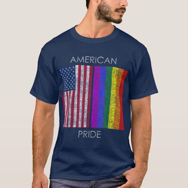 Amerikanischer Stolz verblasst die amerikanische R T-Shirt (Vorderseite)