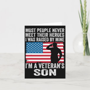 Amerikanischer stolzer Veteran Sohn Veterans Day G Karte