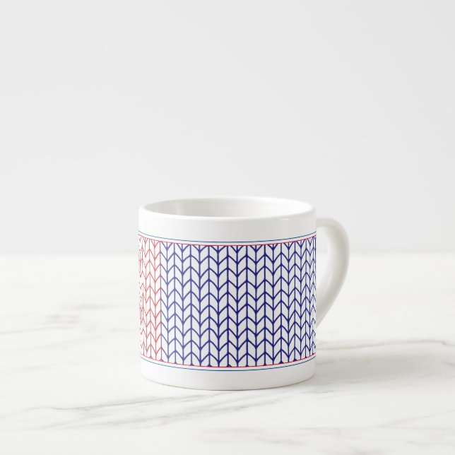 AMERIKANISCHER STRICK Espresso Cup Espressotasse (Vorderseite Rechts)