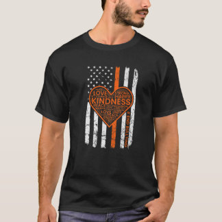 Amerikanischer Tag der Einheit der Fahnen Orange K T-Shirt