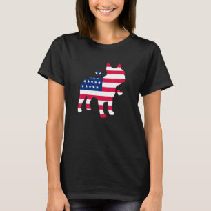 Amerikanischer Tag der Unabhängigkeit Frenchie Fra T-Shirt