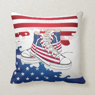 Amerikanischer Teenager-patriotisches Schuh-Kissen Kissen