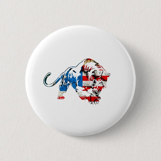 Amerikanischer Tiger Button (Vorderseite)